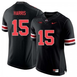Men Jaylen Harris Blackout Ohio State Football #15 Jersey 292269-694