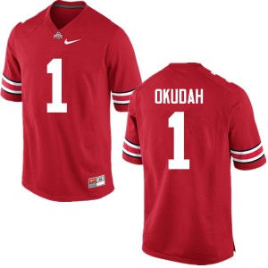 Men Jeffrey Okudah Red Ohio State Football #1 Jersey 550025-530
