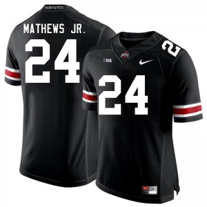 Men Jermaine Mathews Jr. Black Ohio State Football #24 Jersey 487260-553