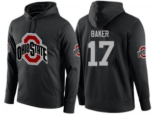 Men Jerome Baker Black Ohio State Name-Number #17 Hoodies 793876-623