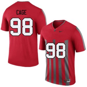Men Jerron Cage Throwback OSU Buckeyes Football #98 Jersey 367231-338