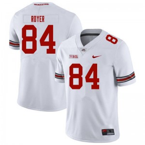 Men Joe Royer White Ohio State Buckeyes Football #84 Jersey 232553-477
