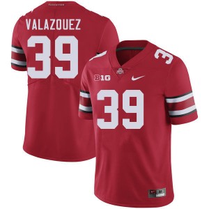 Men Joey Valazquez Red Ohio State Buckeyes Football #39 Jersey 381776-631