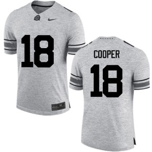 Men Jonathan Cooper Gray OSU Buckeyes Football #18 Jersey 457348-474