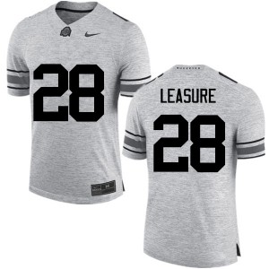Men Jordan Leasure Gray Ohio State Football #28 Jersey 511283-923