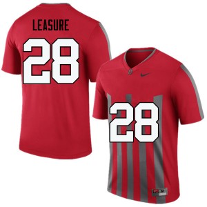 Men Jordan Leasure Throwback Ohio State Football #28 Jersey 708026-841