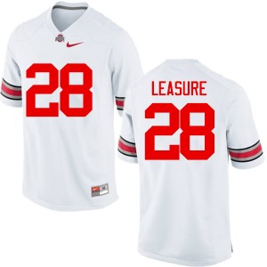 Men Jordan Leasure White Ohio State Football #28 Jersey 404358-525