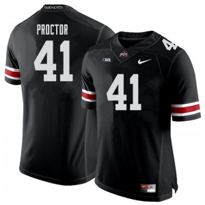Men Josh Proctor Black Ohio State Football #41 Jersey 696596-192