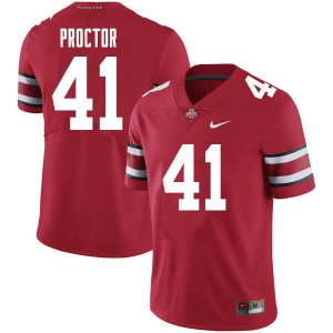 Men Josh Proctor Red Ohio State Football #41 Jersey 282088-588