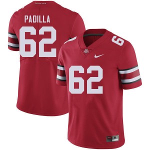 Men Joshua Padilla Red OSU Football #62 Jersey 302876-708