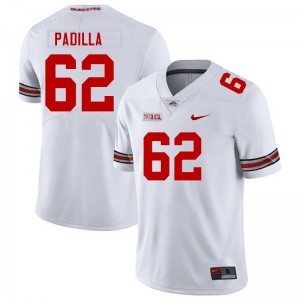 Men Joshua Padilla White OSU Football #62 Jersey 413301-882