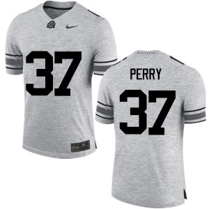 Men Joshua Perry Gray OSU Buckeyes Football #37 Jersey 753942-488