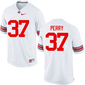 Men Joshua Perry White Ohio State Buckeyes Football #37 Jersey 819945-716