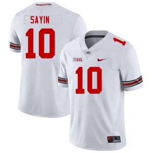 Men Julian Sayin White Ohio State Buckeyes Football #10 Jersey 895177-693