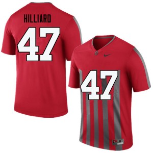 Men Justin Hilliard Throwback Ohio State Football #47 Jersey 327463-846
