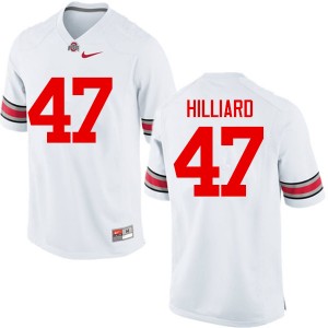 Men Justin Hilliard White Ohio State Football #47 Jersey 149204-364