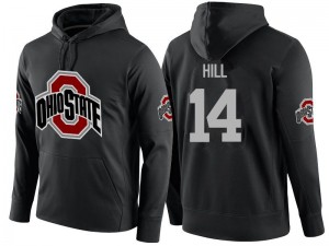 Men KJ Hill Black Ohio State Name-Number #14 Hoodies 246397-937