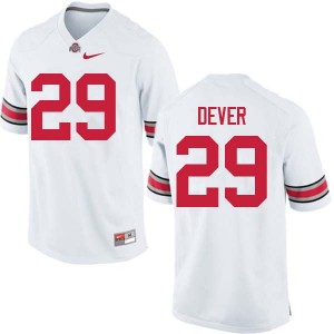 Men Kevin Dever White OSU Buckeyes Football #29 Jersey 132282-853