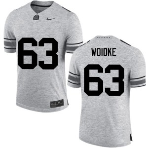 Men Kevin Woidke Gray Ohio State Football #63 Jersey 217066-811