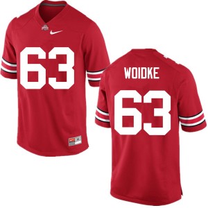 Men Kevin Woidke Red OSU Buckeyes Football #63 Jersey 123679-459