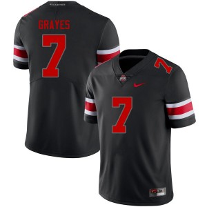 Men Kyion Grayes Blackout Ohio State Buckeyes Football #7 Jersey 100909-844
