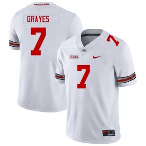 Men Kyion Grayes White OSU Buckeyes Football #7 Jersey 236730-336