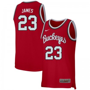 Men LeBron James Retro Scarlet Ohio State Basketball #23 Jersey 920447-339