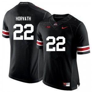 Men Les Horvath Black Ohio State Buckeyes Football #22 Jersey 303734-650