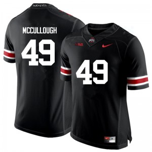 Men Liam McCullough Black Ohio State Football #49 Jersey 216798-573
