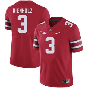 Men Lincoln Kienholz Red Ohio State Football #3 Jersey 763087-852