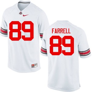 Men Luke Farrell White Ohio State Football #89 Jersey 819130-525