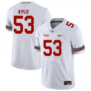 Men Luke Wypler White Ohio State Football #53 Jersey 446841-230