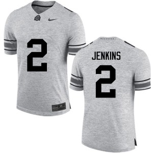 Men Malcolm Jenkins Gray Ohio State Football #2 Jersey 320093-642