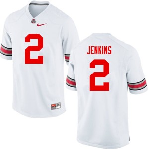 Men Malcolm Jenkins White OSU Football #2 Jersey 312534-416