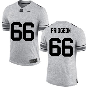 Men Malcolm Pridgeon Gray Ohio State Buckeyes Football #66 Jersey 490140-473