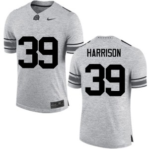 Men Malik Harrison Gray Ohio State Football #39 Jersey 425820-634
