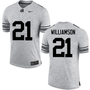 Men Marcus Williamson Gray Ohio State Buckeyes Football #21 Jersey 580556-324