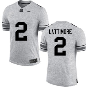 Men Marshon Lattimore Gray Ohio State Buckeyes Football #2 Jersey 108426-450
