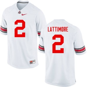 Men Marshon Lattimore White Ohio State Buckeyes Football #2 Jersey 181103-951