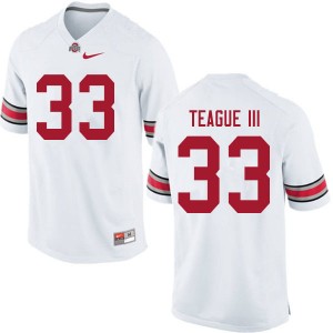 Men Master Teague III White Ohio State Football #33 Jersey 531410-648