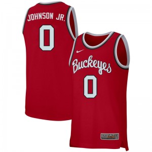 Men Meechie Johnson Jr. Retro Scarlet OSU Buckeyes Basketball #0 Jersey 945460-613