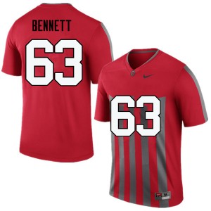 Men Michael Bennett Throwback Ohio State Buckeyes Football #63 Jersey 204319-683