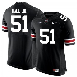 Men Michael Hall Jr. Black Ohio State Football #51 Jersey 839005-194