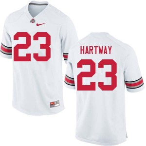 Men Michael Hartway White OSU Buckeyes Football #23 Jersey 293776-704