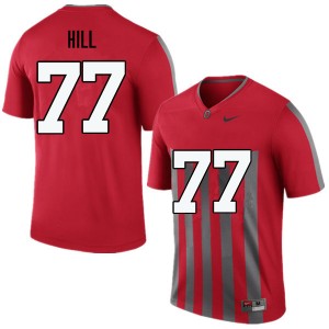 Men Michael Hill Throwback Ohio State Football #77 Jersey 158163-114