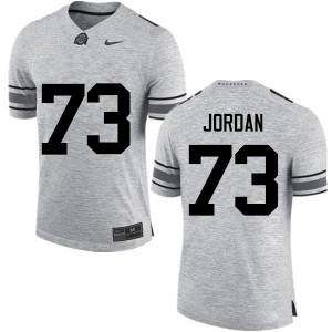 Men Michael Jordan Gray Ohio State Football #73 Jersey 558276-783