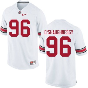 Men Michael O'Shaughnessy White Ohio State Buckeyes Football #96 Jersey 425573-938