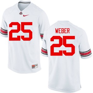 Men Mike Weber White OSU Football #25 Jersey 839494-720