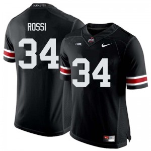Men Mitch Rossi Black OSU Buckeyes Football #34 Jersey 213212-775