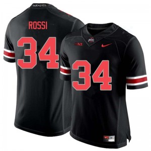 Men Mitch Rossi Blackout OSU Buckeyes Football #34 Jersey 176264-111